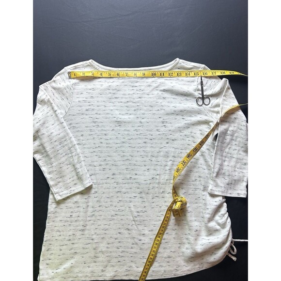 Pure Jill Womens Medium Long Sleeve Soft‎ Gathered On One Side Top - Picture 3 of 6